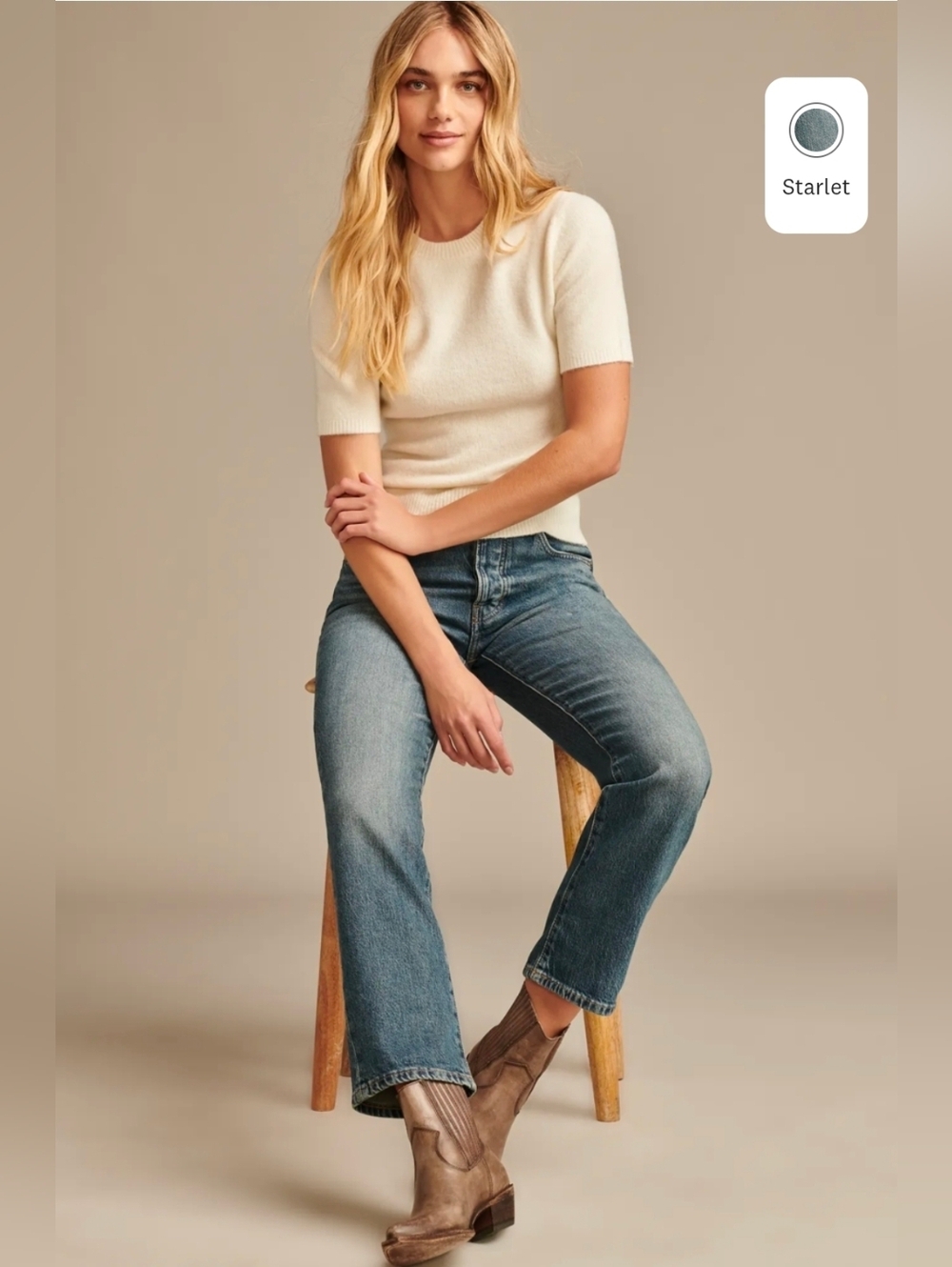 ❤️ NWOT! LUCKY BRAND 90S HIGH RISE LOOSE STRAIGHT CROP JEANS, 6 (28) - Picture 2 of 16